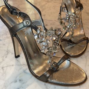 Giuseppe Zanotti Swarovski Crystal Jeweled Strappy Sandal 36.5